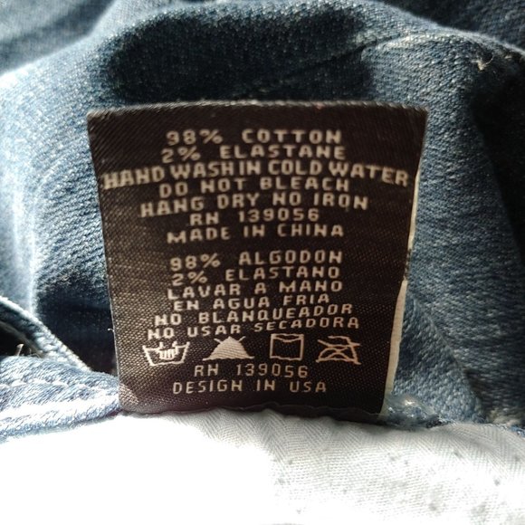 Grace In LA Midrise Straight Leg Lace Blingy Crystals Pocket Flaps 31 - Picture 16 of 16